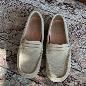 Rothy’s Beige Canvas Loafers